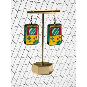 Retro Vintage Nintendo Game Boy Console Earrings Gift for Genius Nerd Gamer